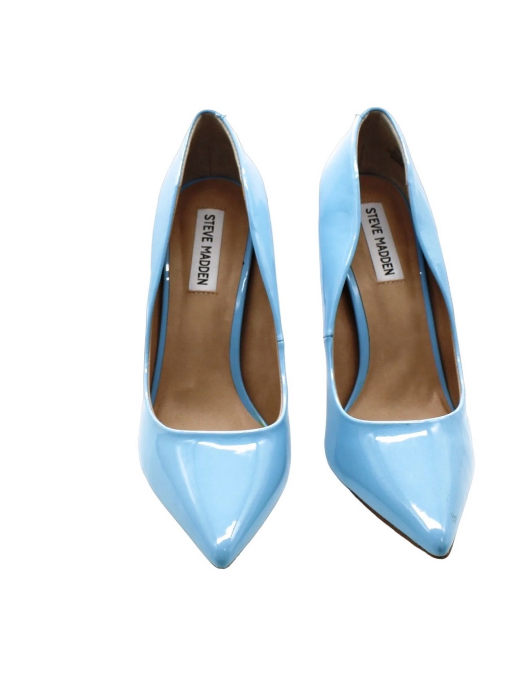Steve Madden Light Blue Patent Pointed-Toe Pumps